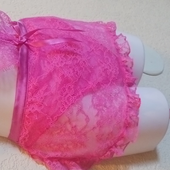 Victoria's Secret Vibrant Pink Lace One Piece XL - Picture 12 of 13